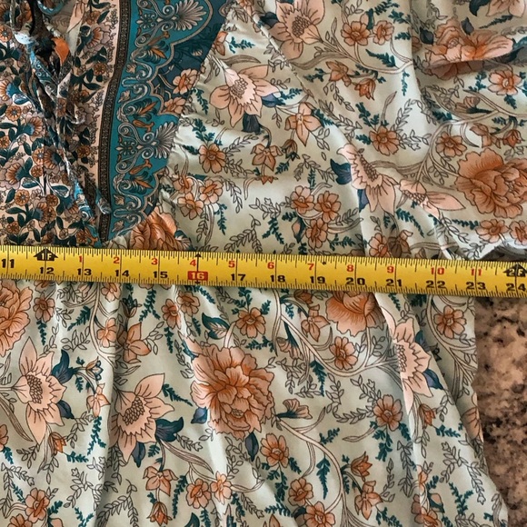 Kaywide Women's Casual Boho Floral Print Long Sleeve Blouse Plus Size 2XL - Picture 11 of 15